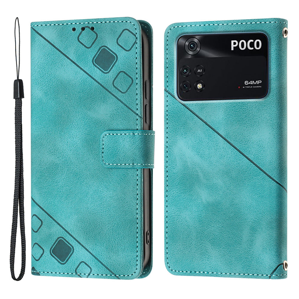 Leather Phone Case For Xiaomi Poco M4 Pro 4G PT005 YB Imprinting Series-6 Stand Wallet Skin-friendly Anti-scratch Phone Cover Leather Phone Case For Xiaomi Poco M4 Pro 4G PT005 YB Imprinting Series-6 Stand Wallet Skin-friendly Anti-scratch Phone Cover